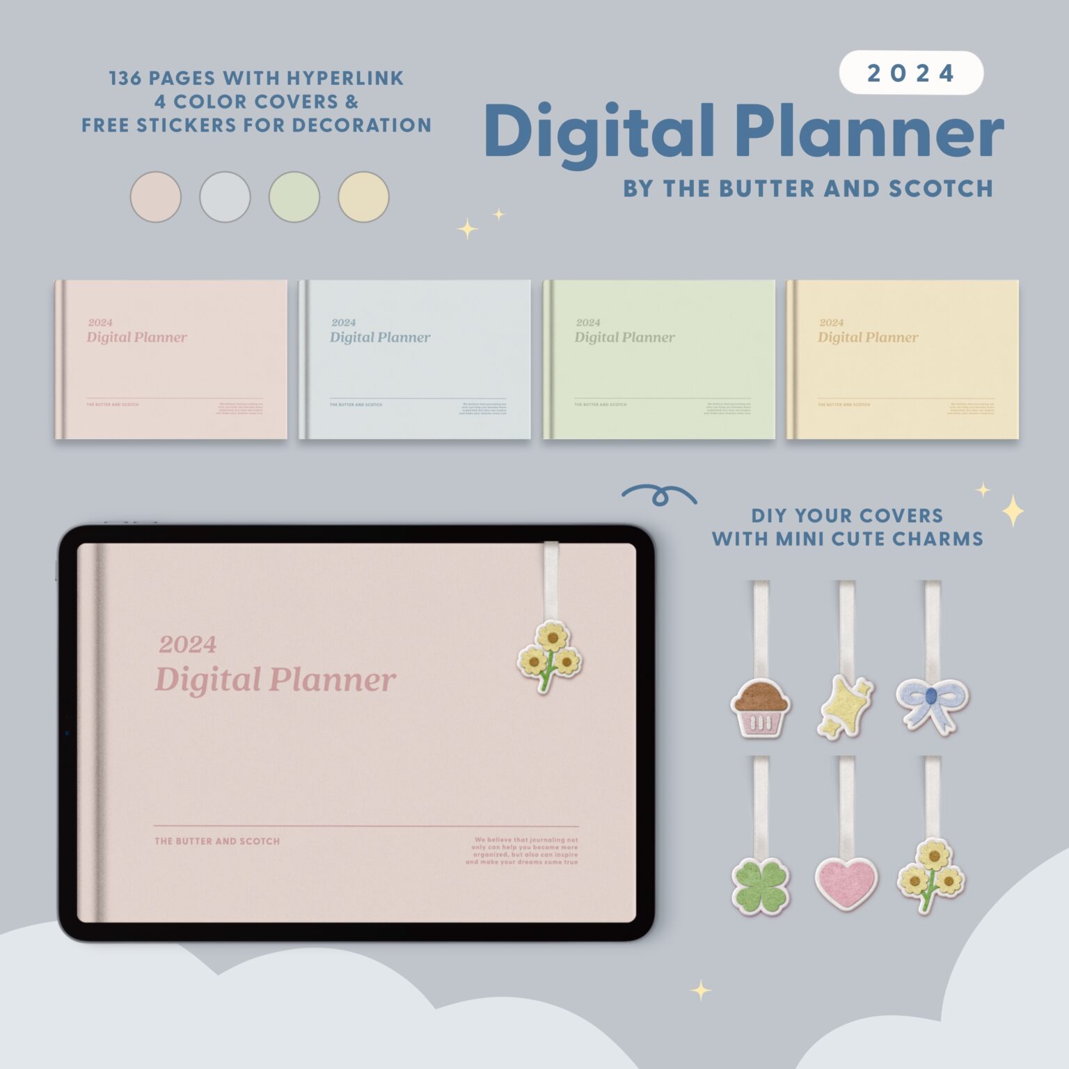 THE BUTTER AND SCOTCH DIGITAL PLANNER 2024 Littlefriendworld